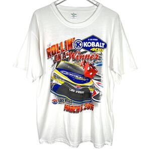 Nascar Las Vegas Motor Speedway T-Shirt L Kobalt 400 Rollin On A Winner Y2K Tee